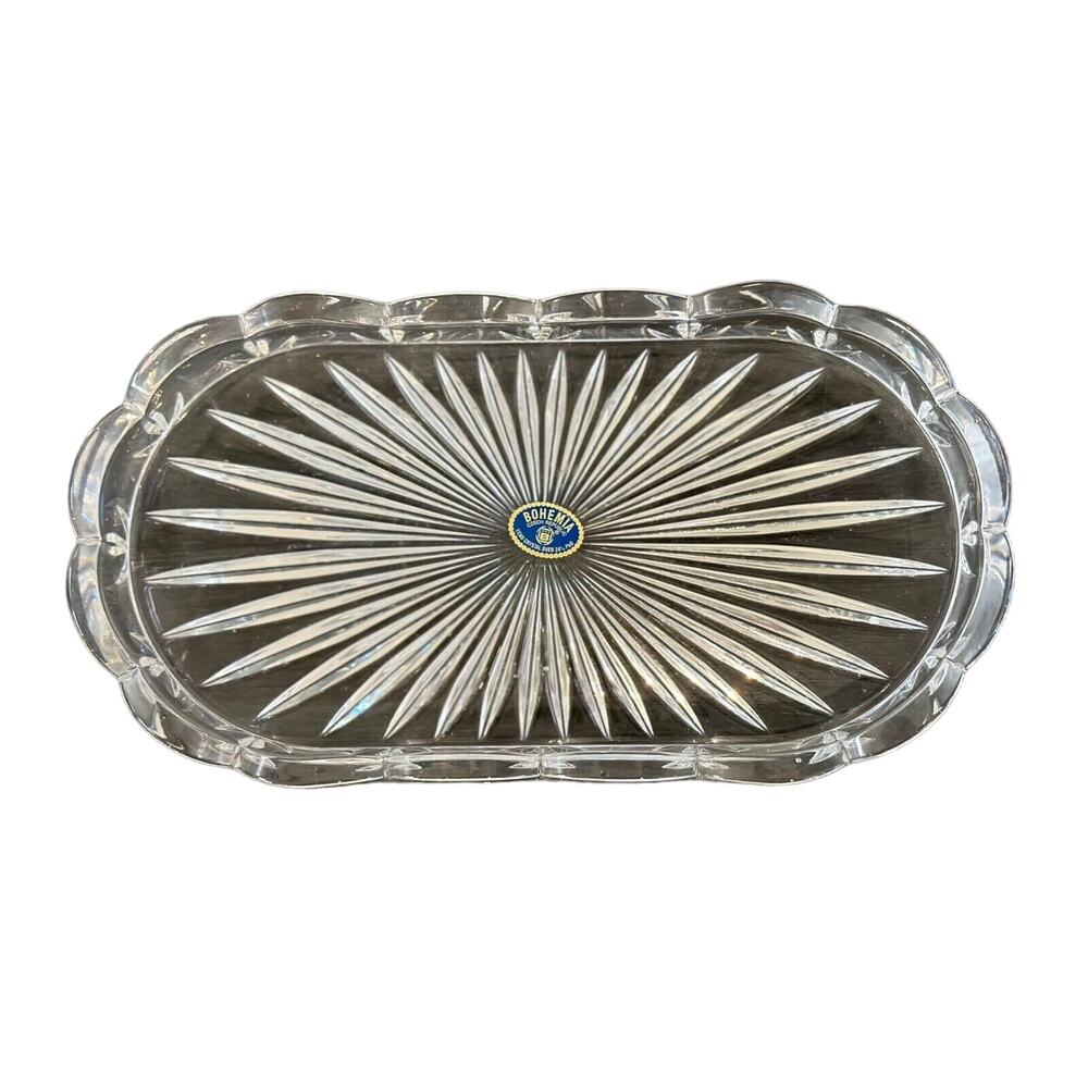 Bohemia Czech Royal Limited Lead Crystal Tray
